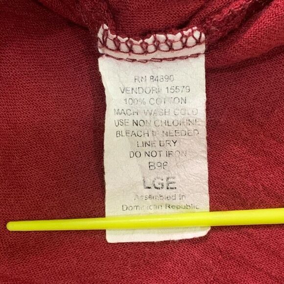 Lot of 3 Haband Womens Large Cotton‎ Pullover Tops Red White Green Short Sleeves - Picture 6 of 10